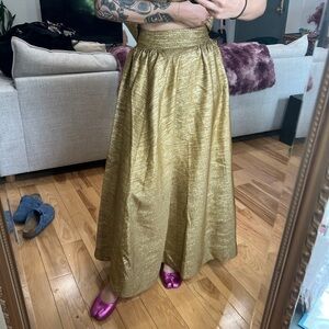 Sezane gold skirt